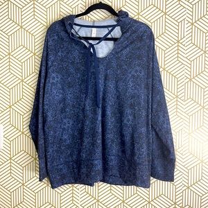 Ideology python printed v-neck hoodie